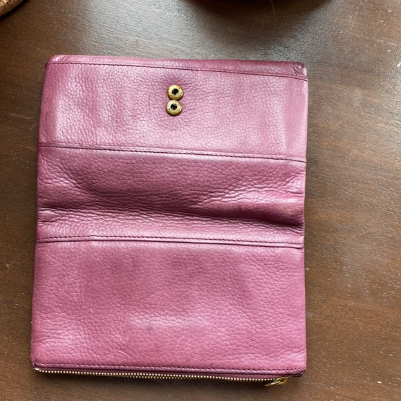 HOBO Oxblood Leather Wristlet Wallet Clutch Organizer Card Case - Picture 6 of 9